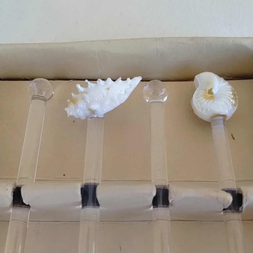 World Market Glass Shell Swizzle Sticks - Picture 5 of 13